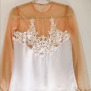 Vintage 💫 Beautiful Sheer and Lace Blouse